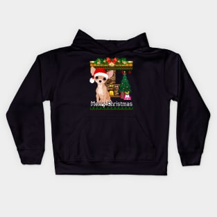 Ugly Christmas Sweater CHIHUAHUA Kids Hoodie